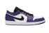 мужские баскетбольные кроссовки Air Jordan 1 Low Court фиолетово-белого цвета 553558-500