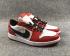 Air Jordan 1 Low Rojo Blanco Negro Zapatos de baloncesto CV3045-008