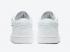 pantofi de baschet Air Jordan 1 Low Triple White Tumbled din piele 553558-130