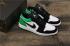 Air Jordan 1 Low White Black Green Pánské basketbalové boty 553558-113