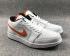 Air Jordan 1 Low Blanc Orange Chaussures de basket-ball pour hommes 553558-184