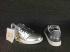 Sepatu Air Jordan 1 Retro Low No Swoosh White Silver Unisex 848775-901