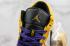 Air Jordan 1 Retro niske žuto ljubičasto bijele crne cipele 553558-100