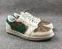 รองเท้า Gucci x Air Jordan 1 Low สีขาว สีน้ำตาล สีเขียว DO5528-011
