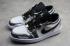 Sepatu Basket Nike Air Jordan 1 Low Chrome Hitam Putih Perak 653558-016