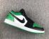 Nike Air Jordan 1 Low White Black Green Mens Basketball Shoes 705329-302