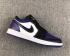 Nike Air Jordan 1 Low White Black Purple รองเท้าบาสเก็ตบอลบุรุษ 705329-501