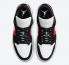 mulheres Air Jordan 1 Low White Gym Red Black Shoes DC0774-016