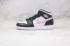 2020 Nike Air Jordan 1 Mid Blanco Negro Light Arctic Pink 555112-103