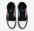 Air Jordan 1 Mid Negru Alb Copii Roșu Antracit Pantofi 554724-075