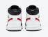 Air Jordan 1 Mid Preto Branco Criança Vermelho Antracite Sapatos 554724-075