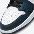 Air Jordan 1 Mid Dark Teal Branco Preto Sapatos 554724-411