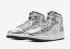 Air Jordan 1 Mid Disco Ball Metalik Gümüş Siyah Beyaz CU9304-001,ayakkabı,spor ayakkabı
