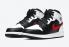 Air Jordan 1 Mid GS Deep Black Chile Giày trắng đỏ 554725-075