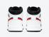 Air Jordan 1 Mid GS Deep Black Chile Red White Shoes 554725-075