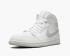 Air Jordan 1 Mid GS White Pure Platinum נעלי גברים 554724-108