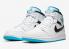 Air Jordan 1 Mid Laser kék fehér fekete cipőt 554724-141