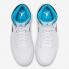 Sepatu Air Jordan 1 Mid Laser Biru Putih Hitam 554724-141