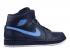 Air Jordan 1 Mid Obsidian Blue Üniversite Beyazı 554724-405, ayakkabı, spor ayakkabı