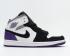 Туфли Air Jordan 1 Mid Purple Black White Suede Heels Heels 852542-105