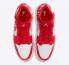 Air Jordan 1 Mid Kırmızı Patent Beyaz Mavi Ayakkabı DC7294-600 .