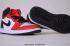 Air Jordan 1 Mid Rojo Blanco Negro Zapatos de baloncesto para hombre 554724-088