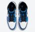 Air Jordan 1 Mid SE Signal Bleu Blanc Noir Chaussures DD6834-402