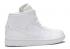 Air Jordan 1 Mid Triple White Shoes 554724-126