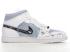 Air Jordan 1 középső fehér fekete, semleges szürke cipőt 554724-130