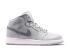 Nike Air Jordan 1 Mid BG Wolf Grey Cool Grå Hvide Sko 554725-033