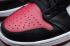 Nike Air Jordan 1 Mid Bred Toe Negro Noble Rojo Blanco AJ1 Zapatos de baloncesto 554724-166