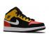 Nike Air Jordan 1 Mid Se Gs Turuncu Beyaz Takım Siyah Amarillo BQ6931-087,ayakkabı,spor ayakkabı