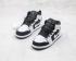 Nike Air Jordan 1 Mid Blanco Negro AJ1 Zapatos para niños K554724-113