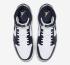 Nike Air Jordan 1 Mid Weiß Obsidian Metallic Gold 554724-174