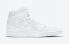 Damskie Air Jordan 1 Mid Triple Białe Pikowane Buty Do Koszykówki DB6078-100