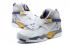 Nike Air Jordan Retro 8 VIII белые, желтые, фиолетовые мужские и женские баскетбольные кроссовки