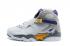 Nike Air Jordan Retro 8 VIII bianco giallo viola uomo donna scarpe da basket