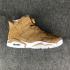 Air Jordan 6 Men Shoes Wheat White 384664-705