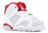 Air Jordan 6 Retro Bt Alternate 91 Platinum Pure White Gym Rojo 384667-113