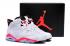 Nike Air Jordan 6 VI Retro BG Blanc Infrarouge Noir Femmes Chaussures 384665 123