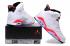 Nike Air Jordan 6 VI Retro BG לבן אינפרא אדום שחור נעלי נשים 384665 123