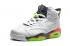 Nike Air Jordan 6 VI Retro Bianco Cemento Grigio Verde Rosso Uomo Scarpe 384664-018