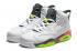 Nike Air Jordan 6 VI Retro White Sement Harmaa Vihreä Punainen Miesten kengät 384664-018
