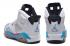 Nike Air Jordan 6 VI Retro White Sky Blue Pink Женские туфли