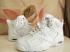 Nike Air Jordan VI 6 Retro Chaussures de basket-ball unisexe tout blanc 543390
