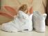 ретро унисекс баскетболни обувки Nike Air Jordan VI 6 изцяло бели 543390