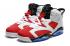 Nike Air Jordan VI 6 Retro Blanco Carmine Negro Carmine Hombres Zapatos 384664-160