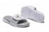 Nike Jordan 5 Retro Hydro Białe Szare Złote Męskie Sandały Wsuwane Kapcie 820257-133