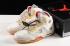 2020 OFF WHITE x Air Jordan 5 Beyaz Ateş Kırmızısı CT8480-100,ayakkabı,spor ayakkabı