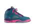 Air Jordan 5 復古 GS 青色粉紫色鞋 440892-307